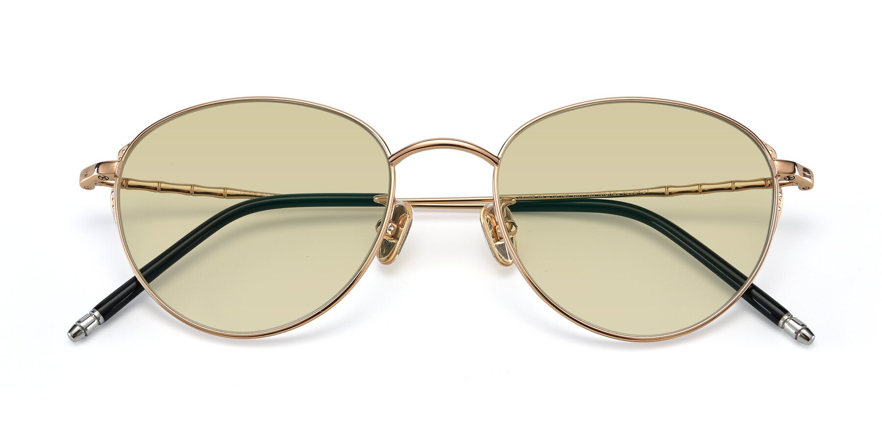 Folded Front of 90056 in Rose Gold with Light Champagne Tinted Lenses