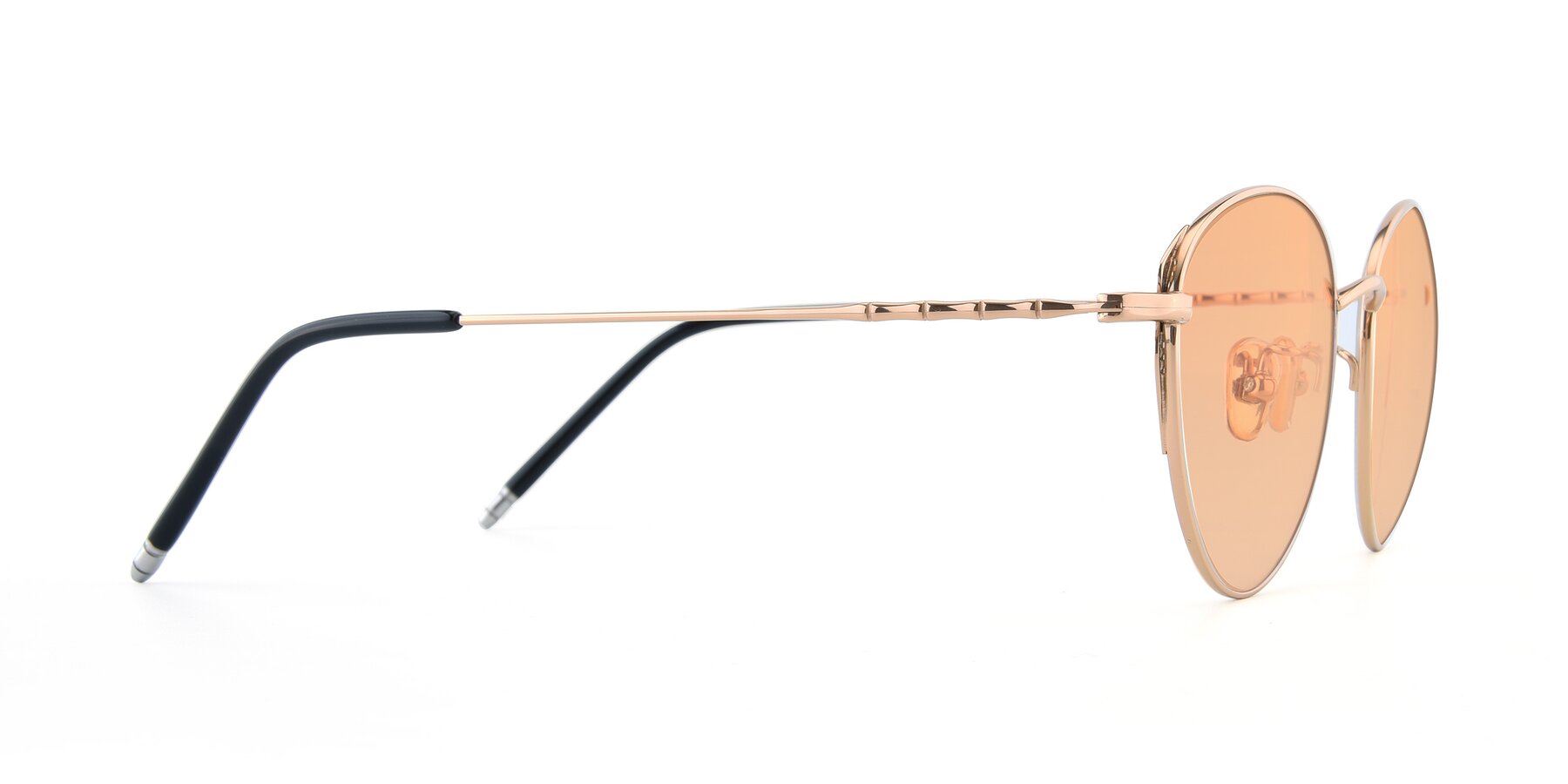 Side of 90056 in Rose Gold with Light Orange Tinted Lenses