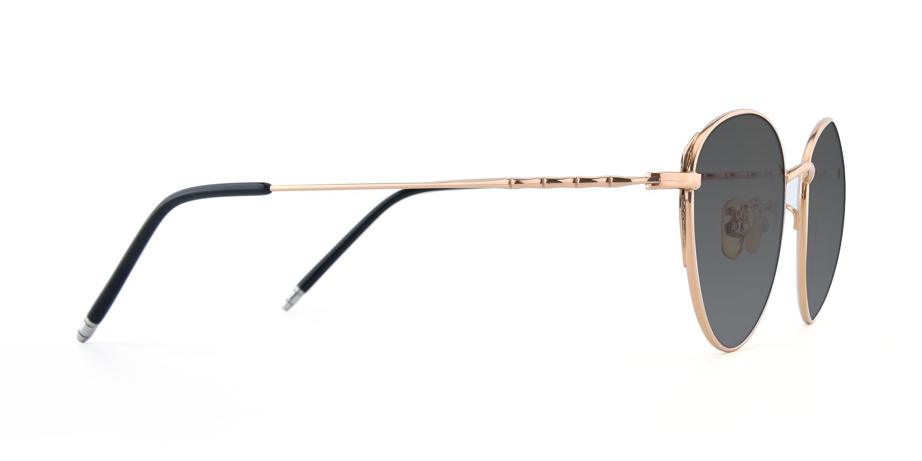 Side of 90056 in Rose Gold with Medium Gray Tinted Lenses