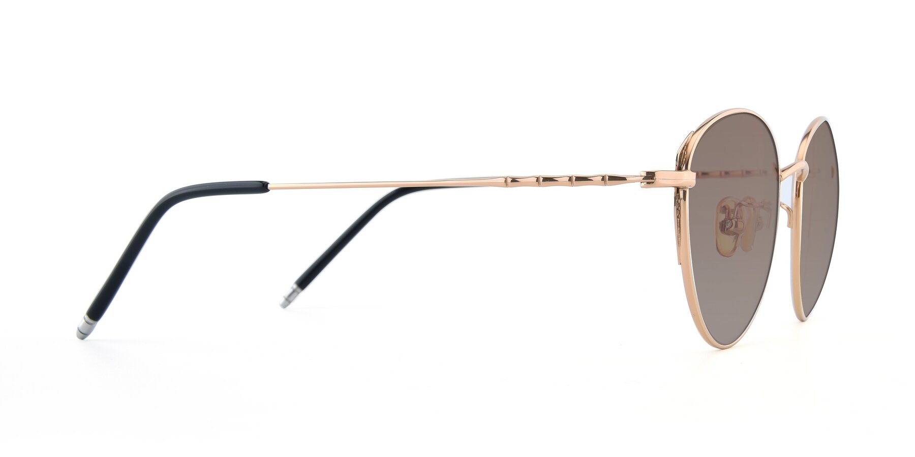 Side of 90056 in Rose Gold with Medium Brown Tinted Lenses