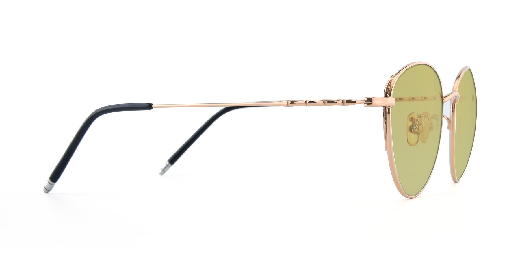 Side of 90056 in Rose Gold with Medium Champagne Tinted Lenses