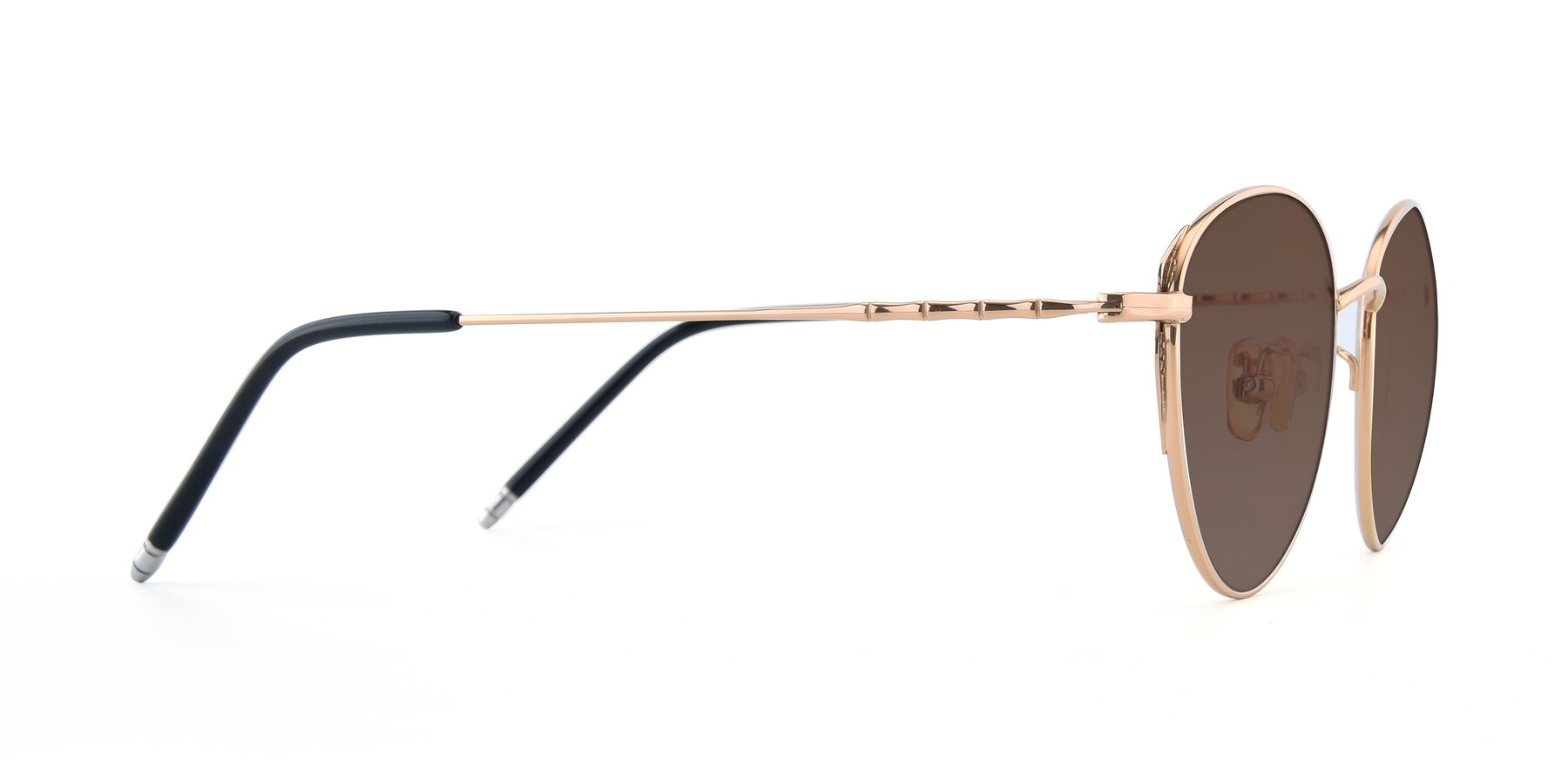 Side of 90056 in Rose Gold with Brown Tinted Lenses