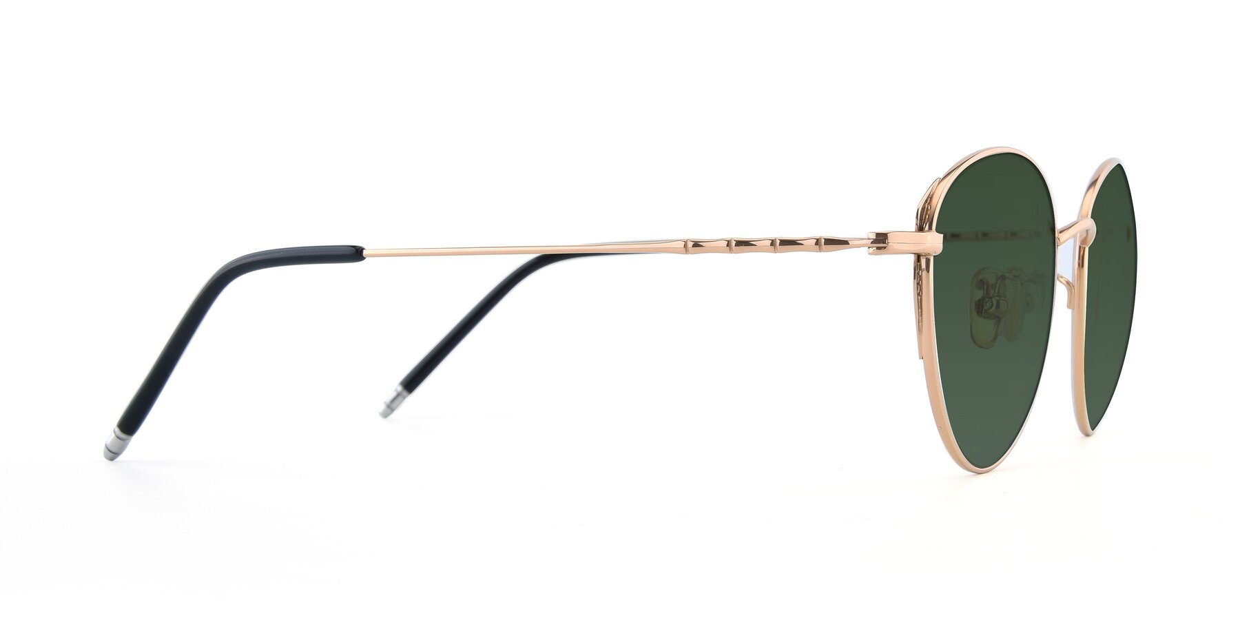 Side of 90056 in Rose Gold with Green Tinted Lenses