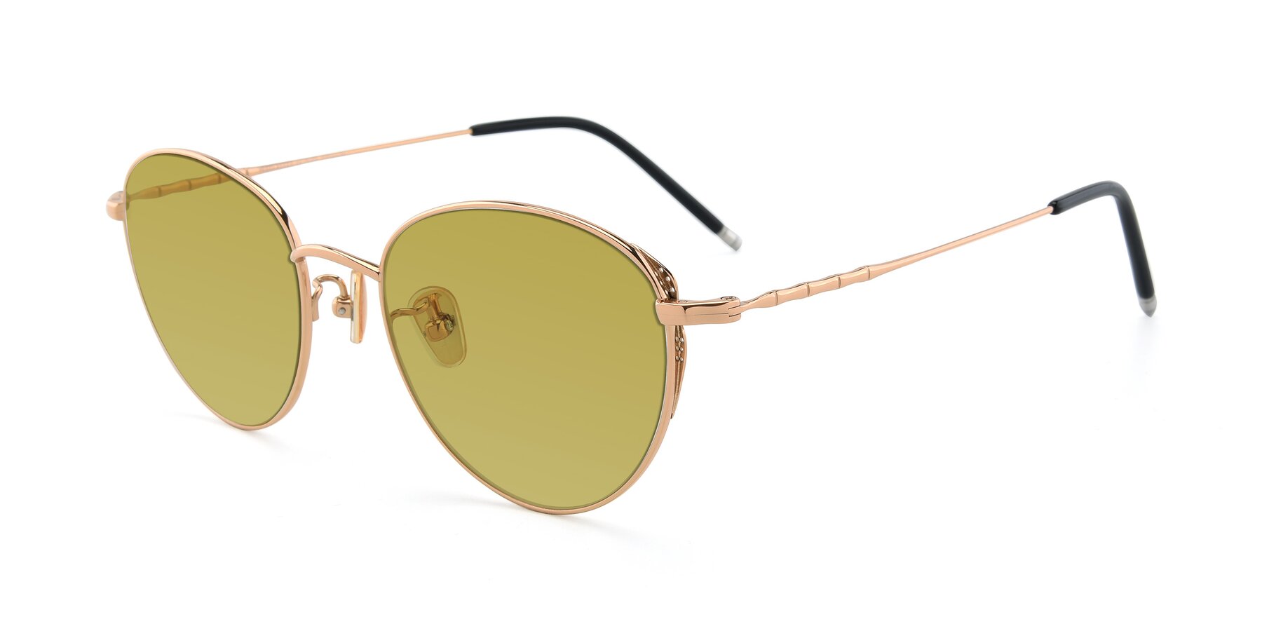Angle of 90056 in Rose Gold with Champagne Tinted Lenses