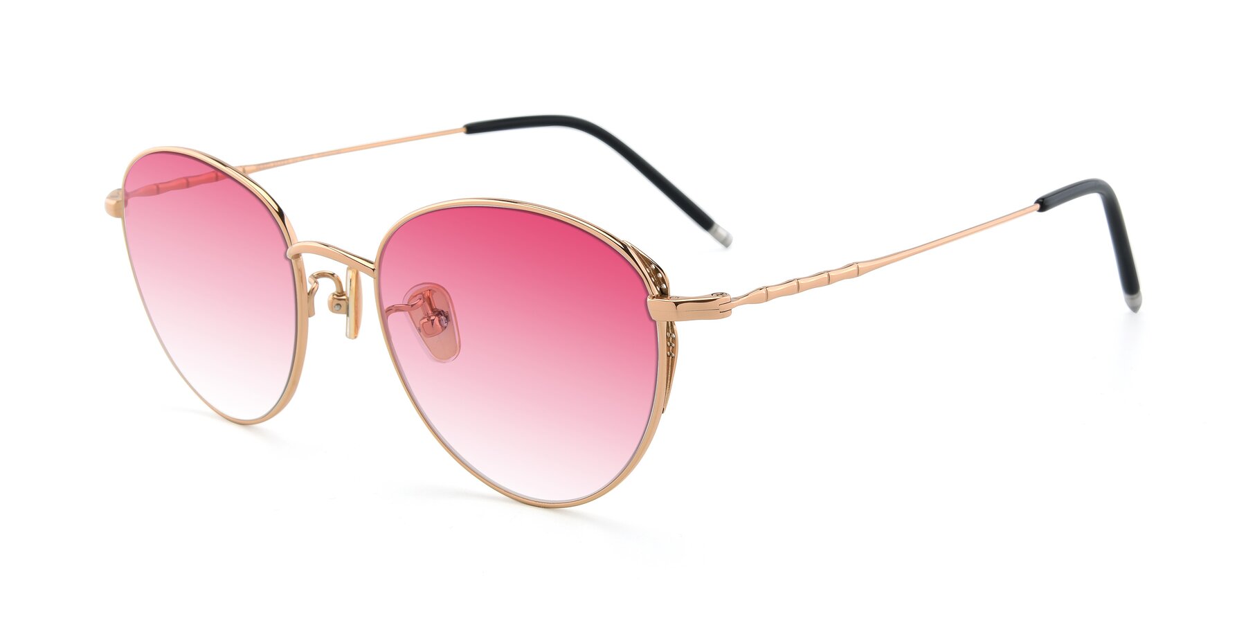 Angle of 90056 in Rose Gold with Pink Gradient Lenses