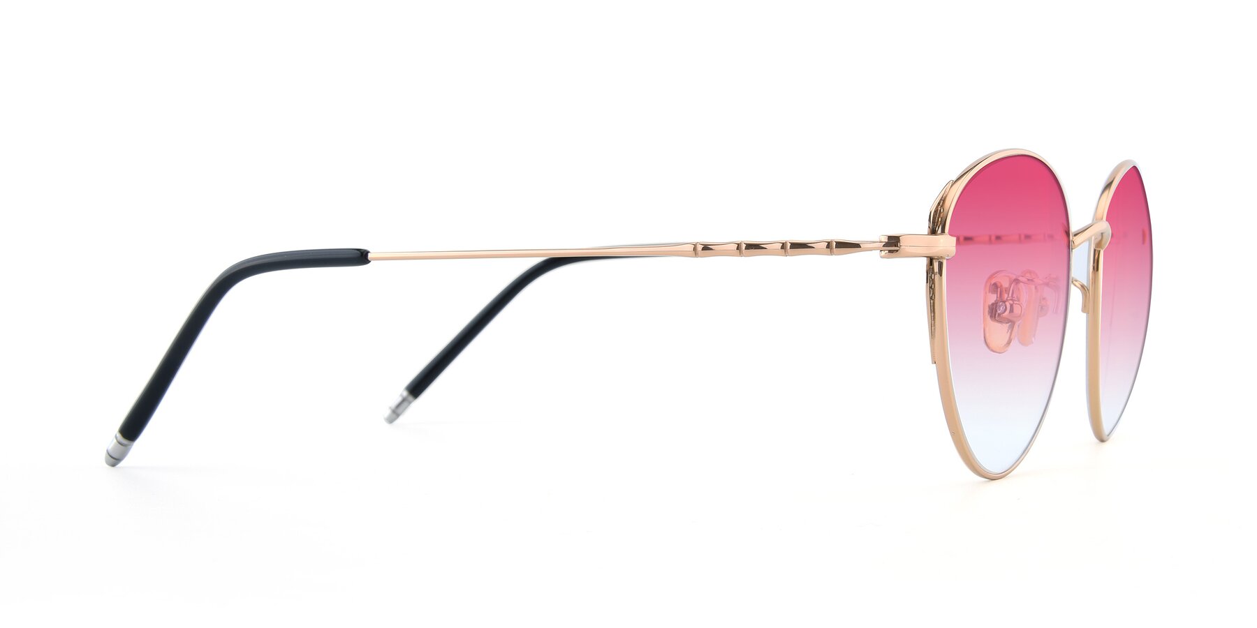 Side of 90056 in Rose Gold with Pink Gradient Lenses