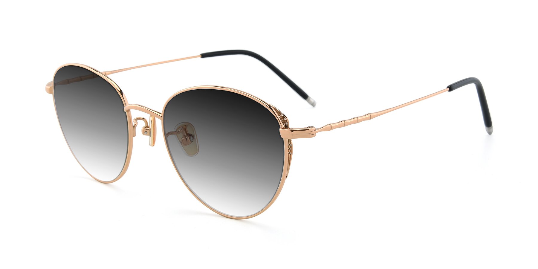 Angle of 90056 in Rose Gold with Gray Gradient Lenses