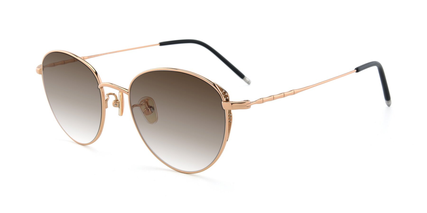 Angle of 90056 in Rose Gold with Brown Gradient Lenses
