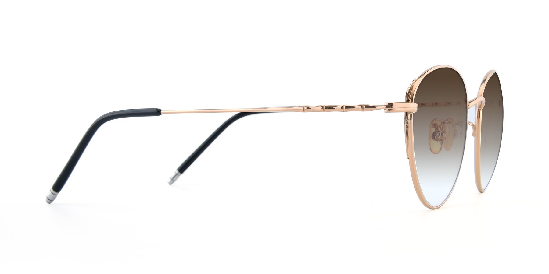 Side of 90056 in Rose Gold with Brown Gradient Lenses