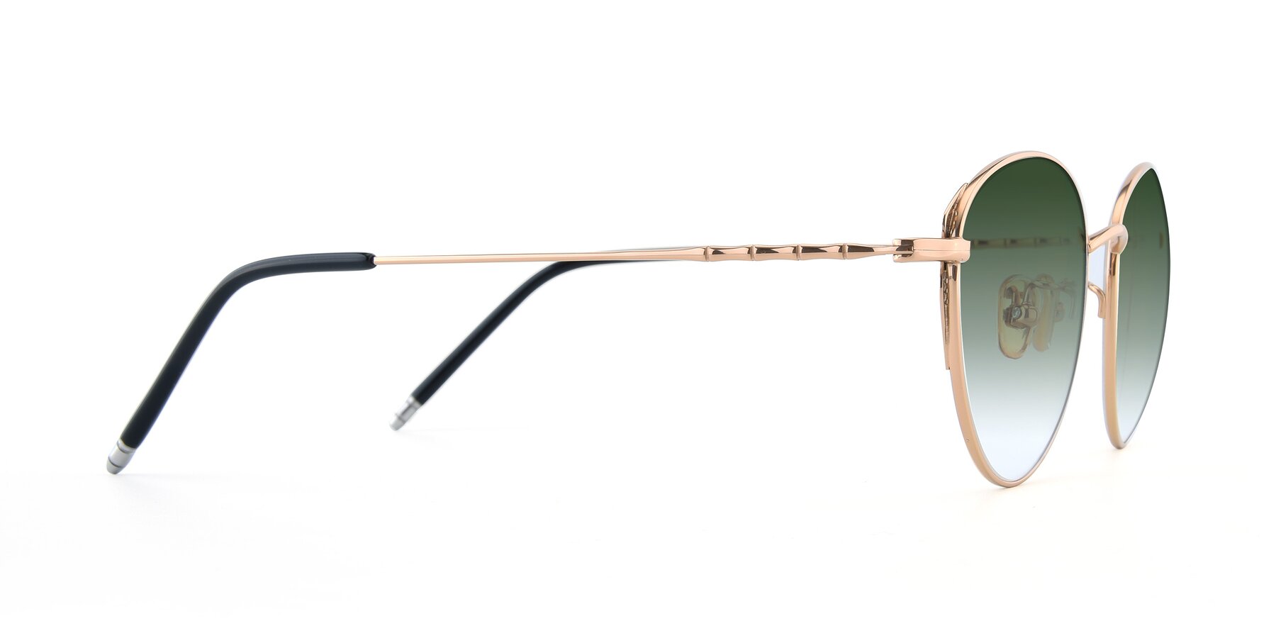 Side of 90056 in Rose Gold with Green Gradient Lenses