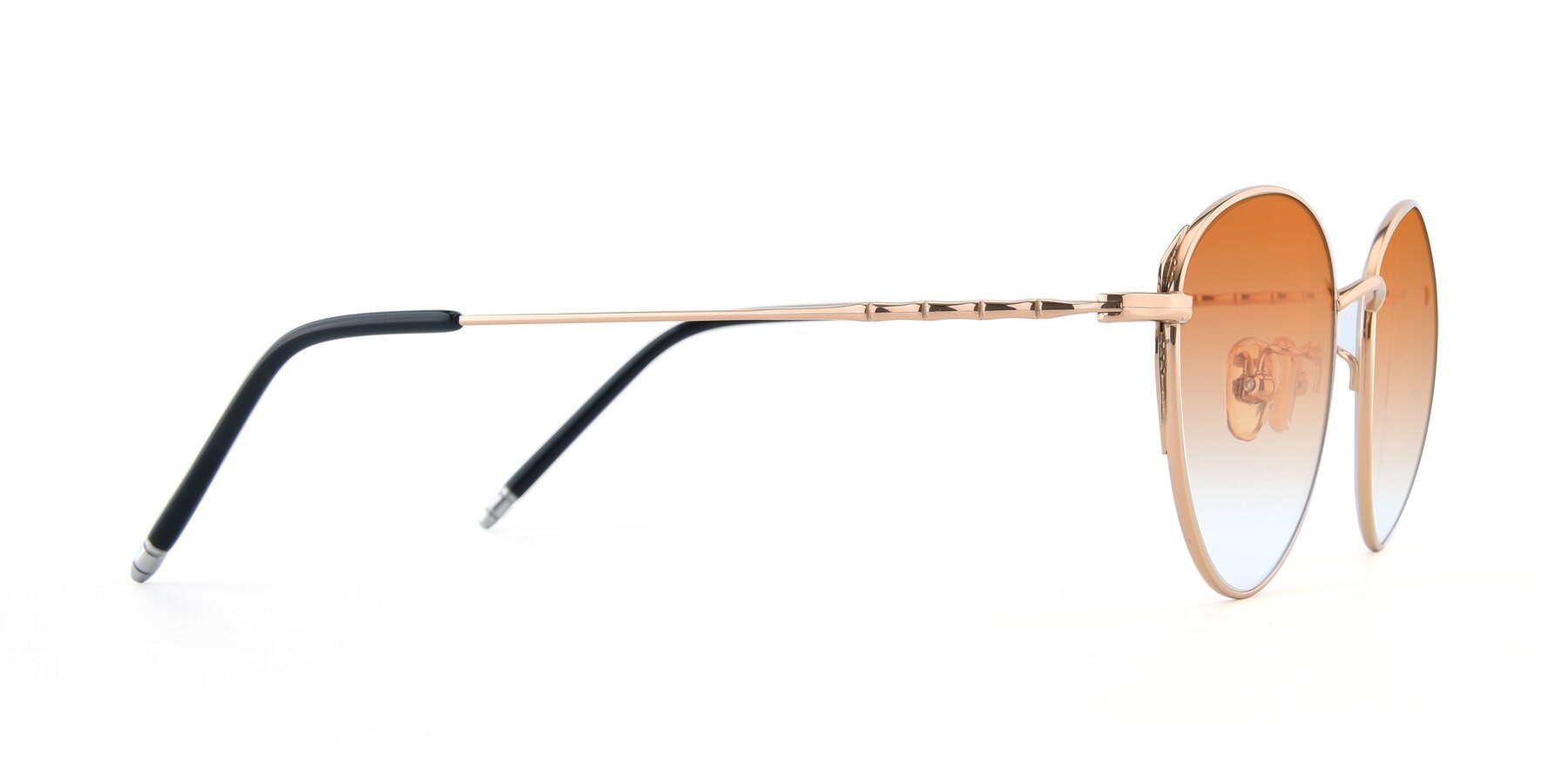 Side of 90056 in Rose Gold with Orange Gradient Lenses
