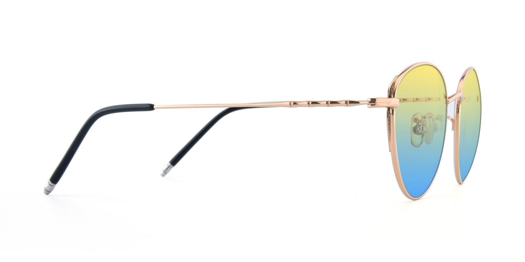 Side of 90056 in Rose Gold with Yellow / Blue Gradient Lenses