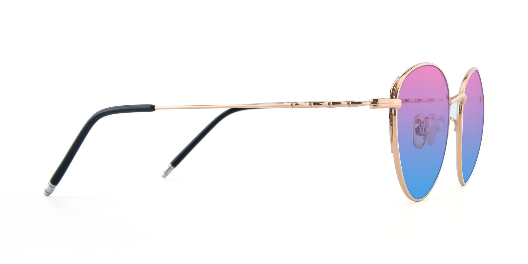 Side of 90056 in Rose Gold with Pink / Blue Gradient Lenses