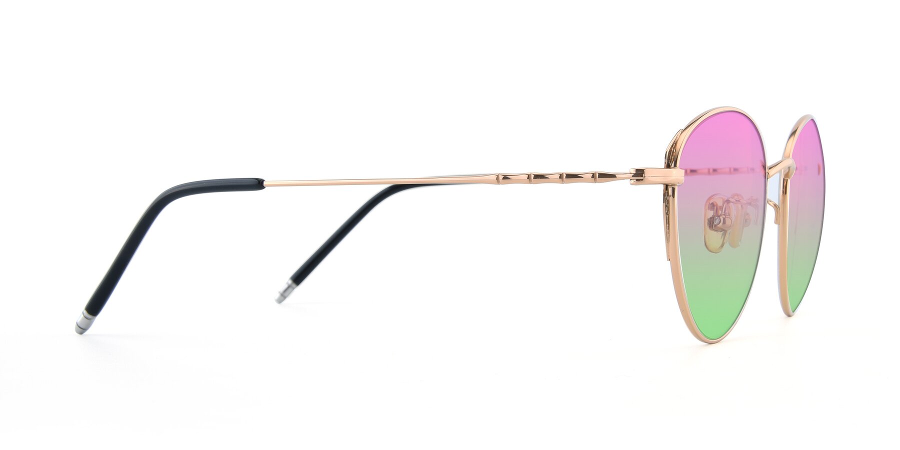 Side of 90056 in Rose Gold with Pink / Green Gradient Lenses