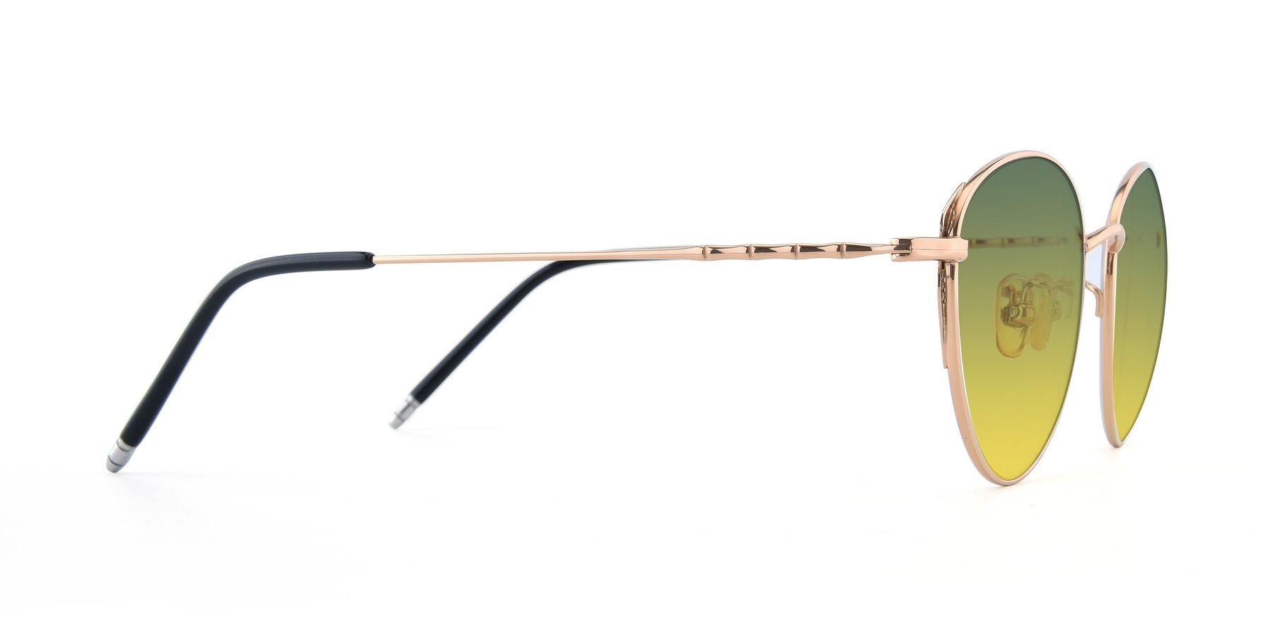 Side of 90056 in Rose Gold with Green / Yellow Gradient Lenses