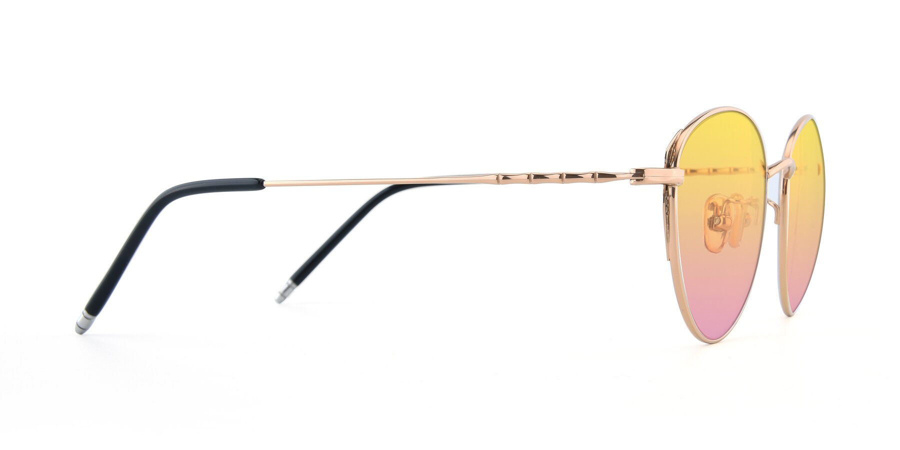 Side of 90056 in Rose Gold with Yellow / Pink Gradient Lenses