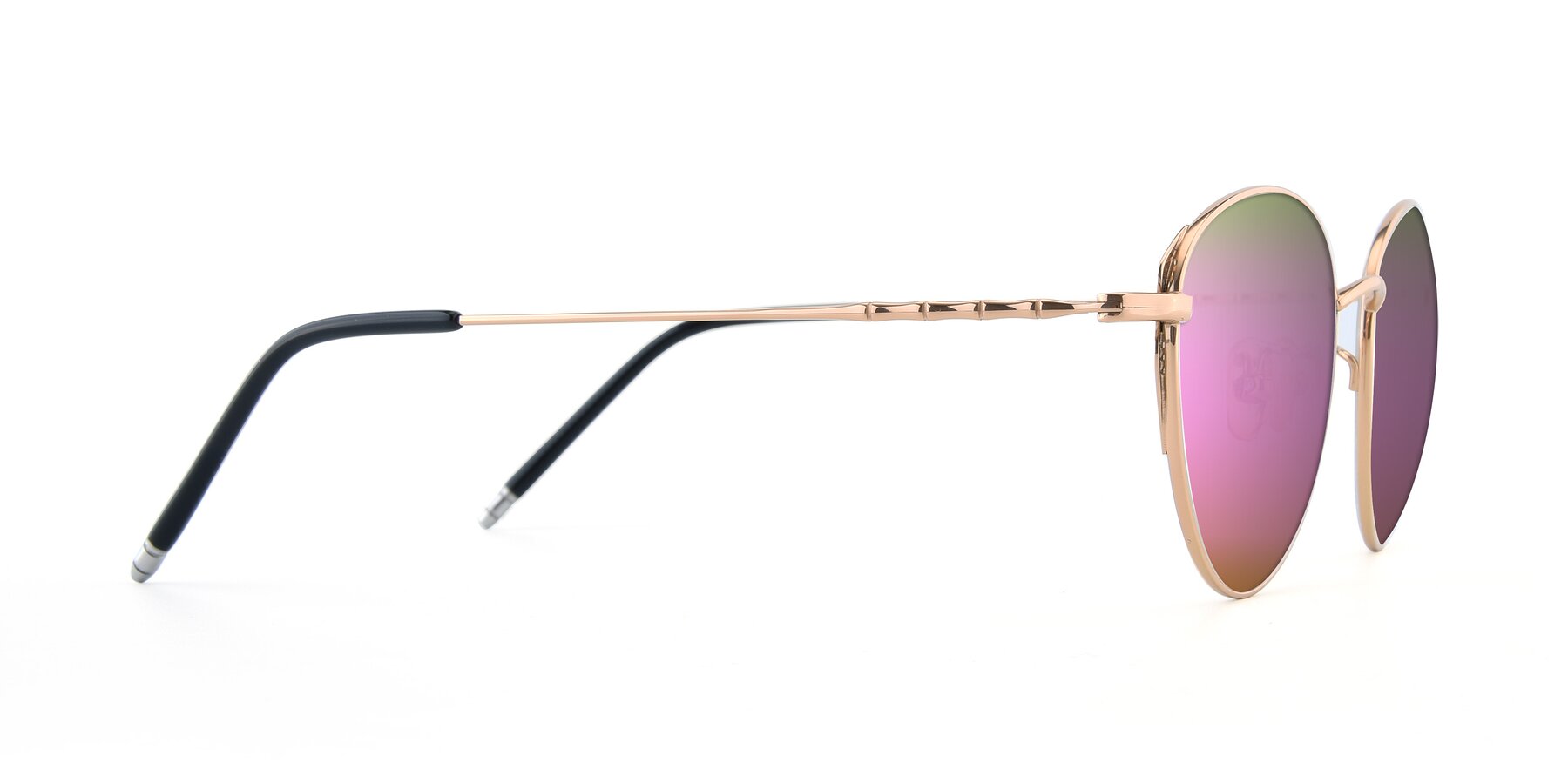 Side of 90056 in Rose Gold with Pink Mirrored Lenses