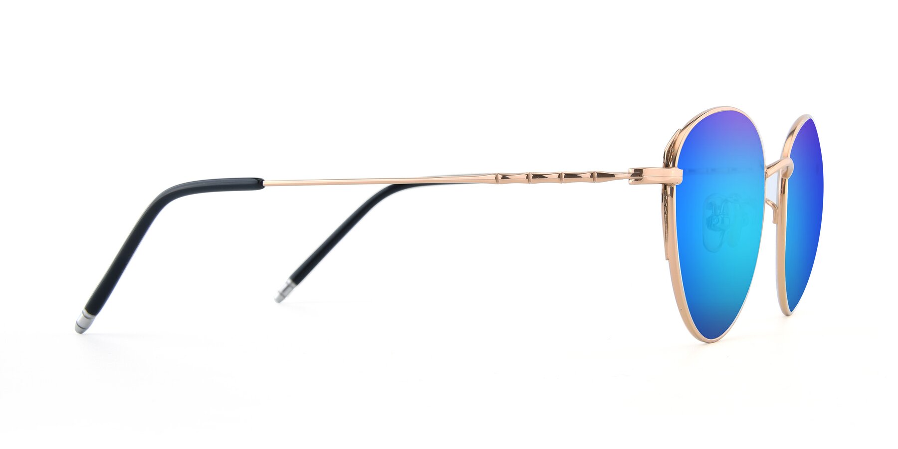 Side of 90056 in Rose Gold with Blue Mirrored Lenses