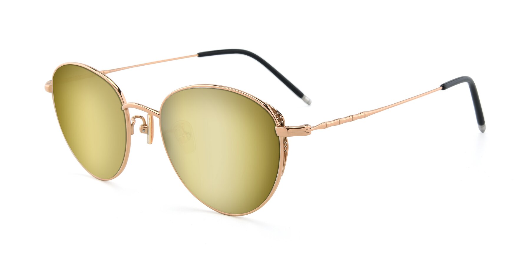 Angle of 90056 in Rose Gold with Gold Mirrored Lenses