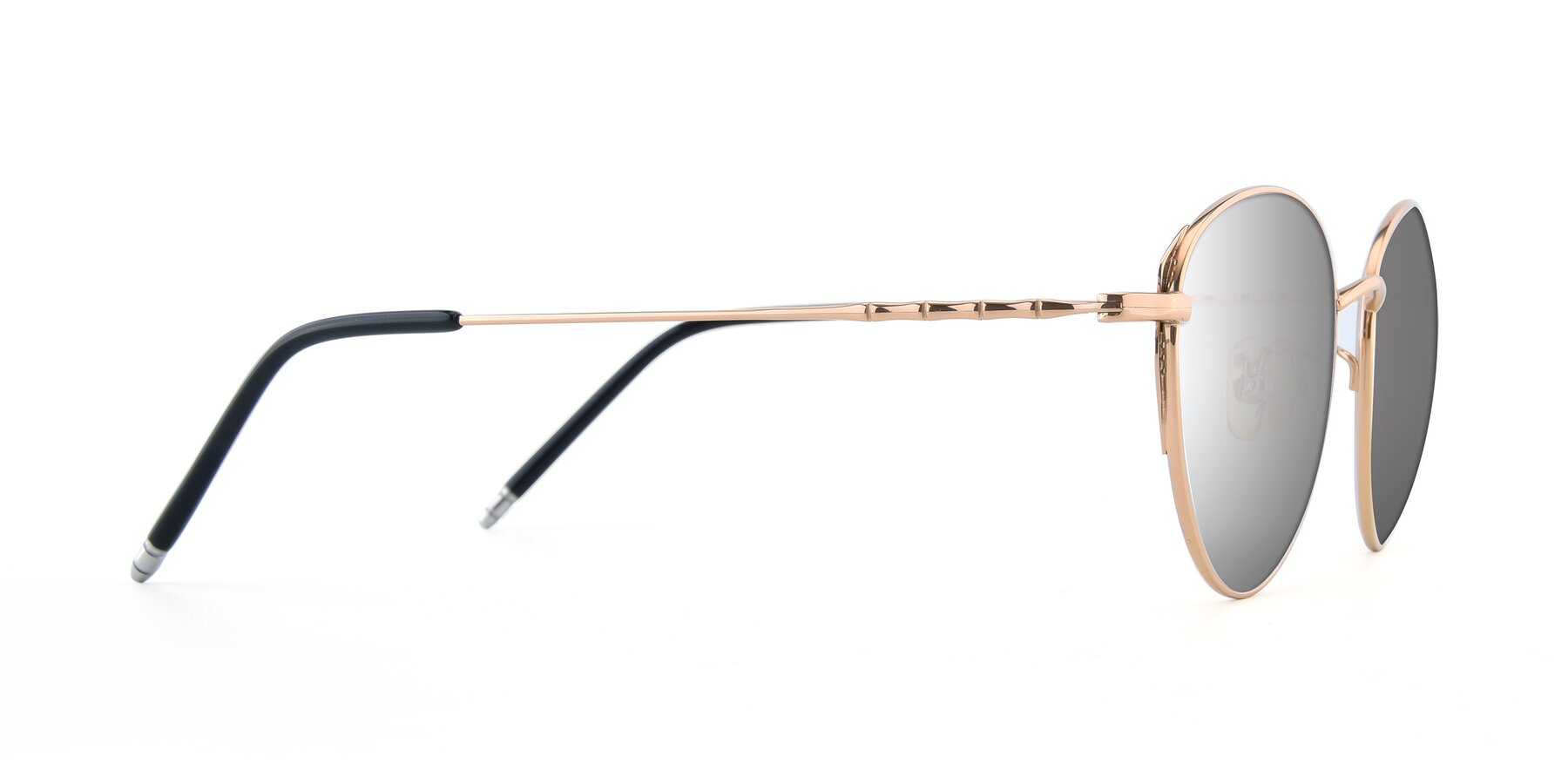 Side of 90056 in Rose Gold with Silver Mirrored Lenses