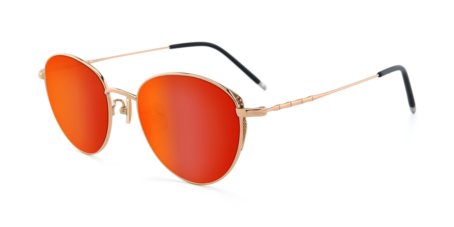 Angle of 90056 in Rose Gold with Red Gold Mirrored Lenses