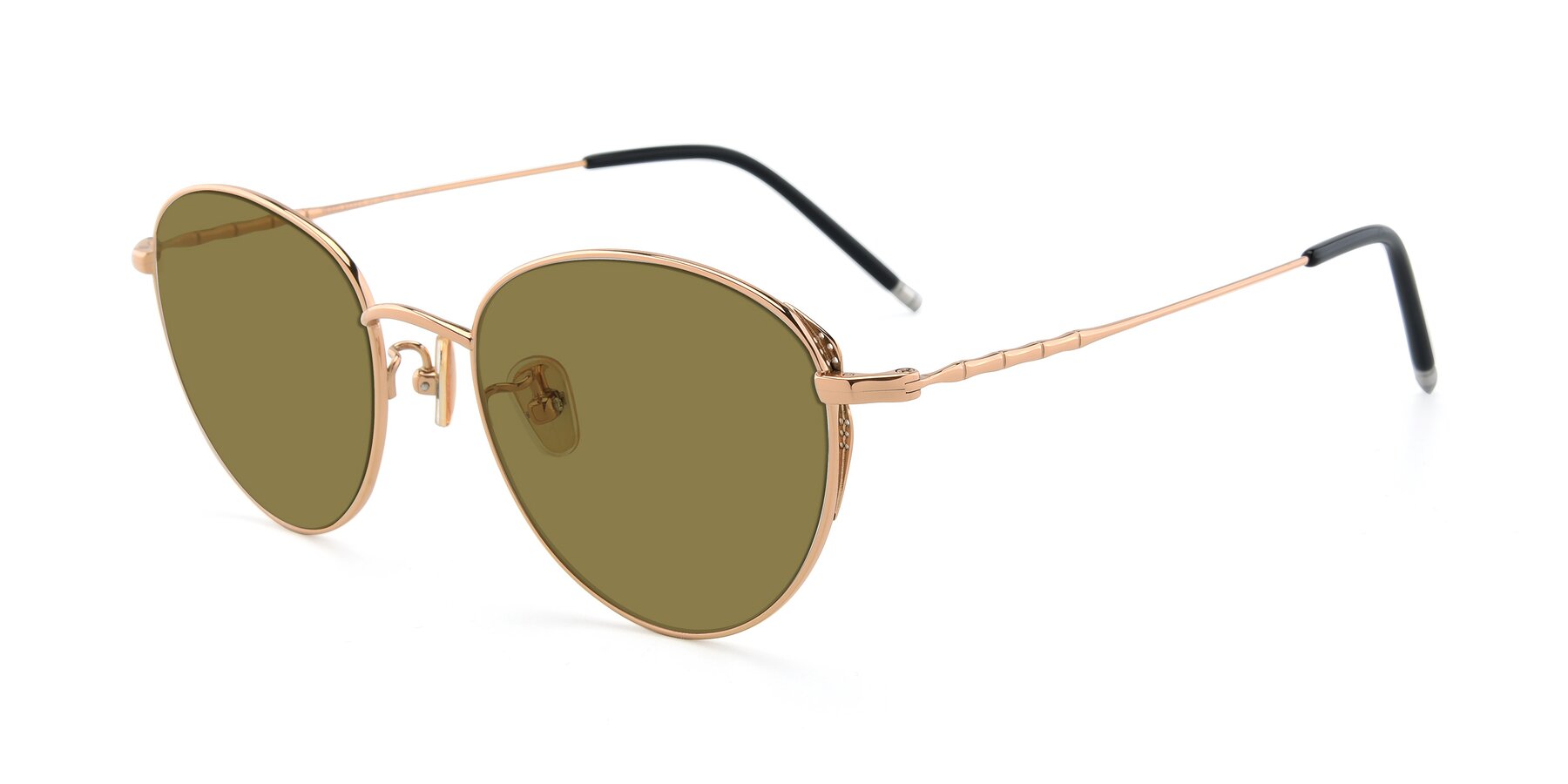 Angle of 90056 in Rose Gold with Brown Polarized Lenses