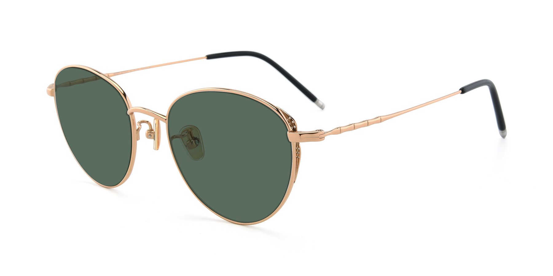 Angle of 90056 in Rose Gold with Green Polarized Lenses