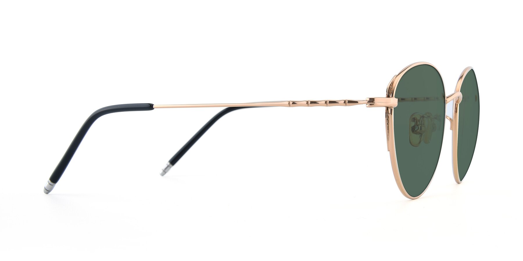 Side of 90056 in Rose Gold with Green Polarized Lenses