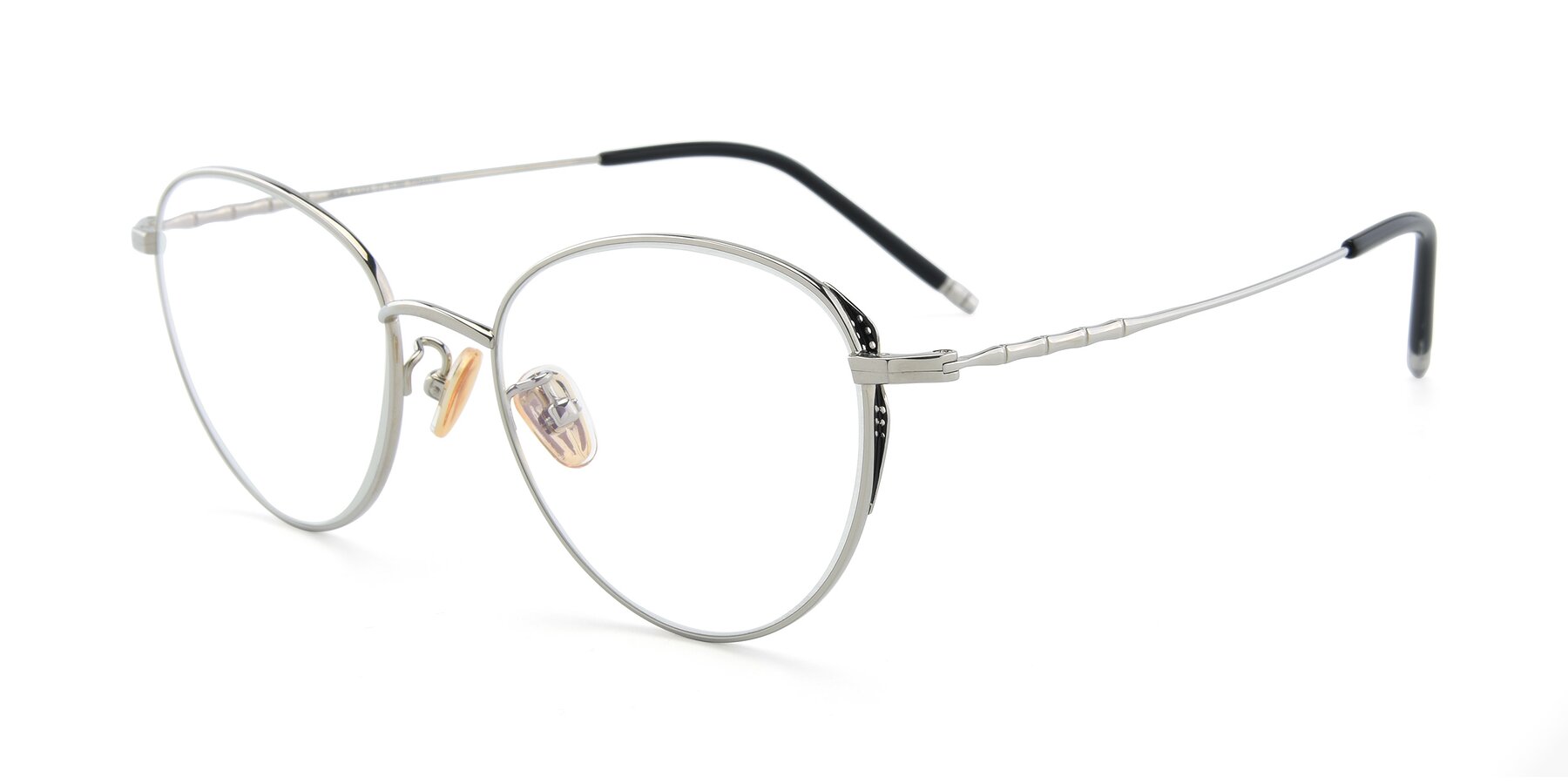 Angle of 90056 in Silver with Clear Reading Eyeglass Lenses