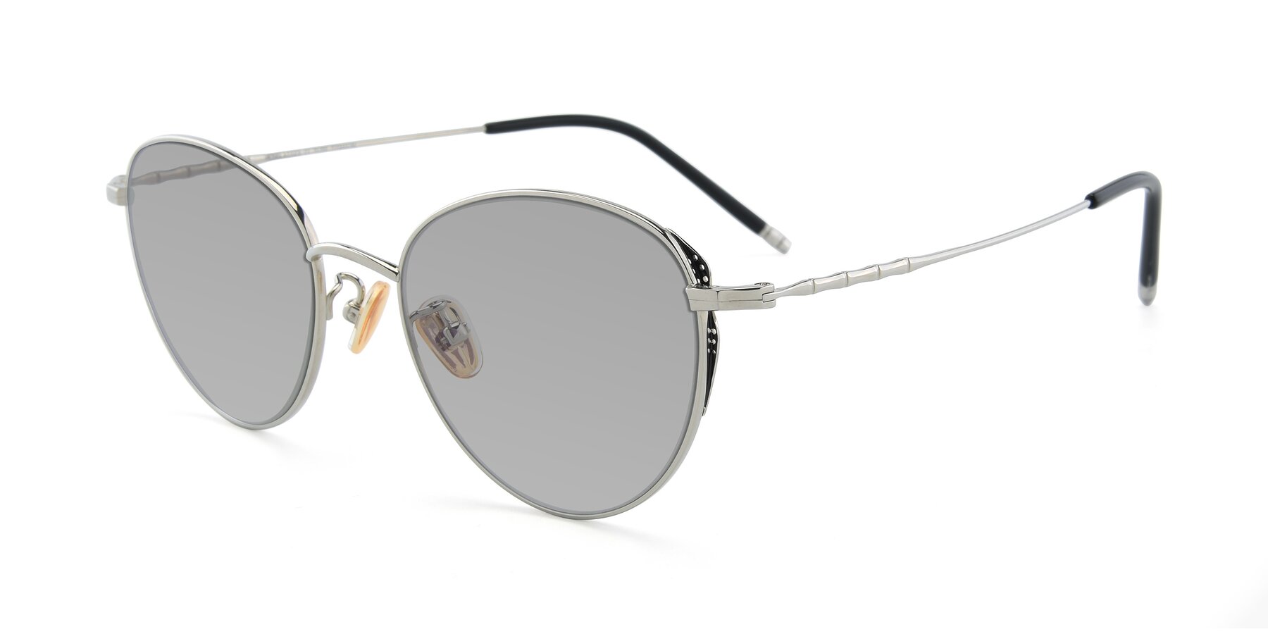 Angle of 90056 in Silver with Light Gray Tinted Lenses