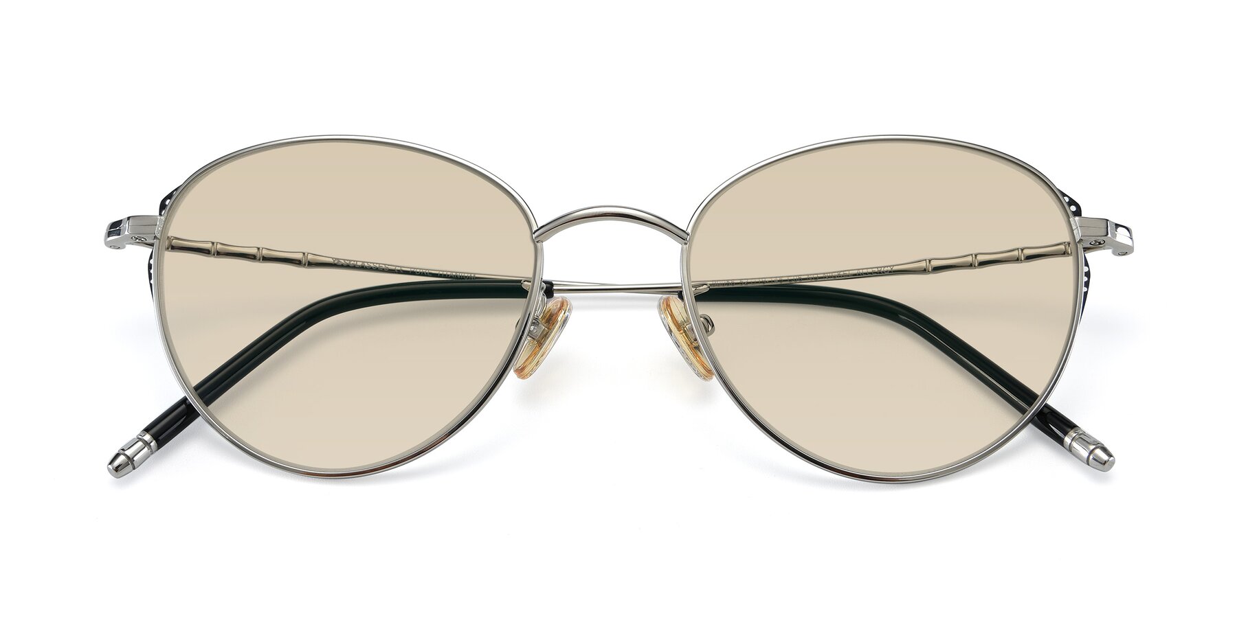 Folded Front of 90056 in Silver with Light Brown Tinted Lenses