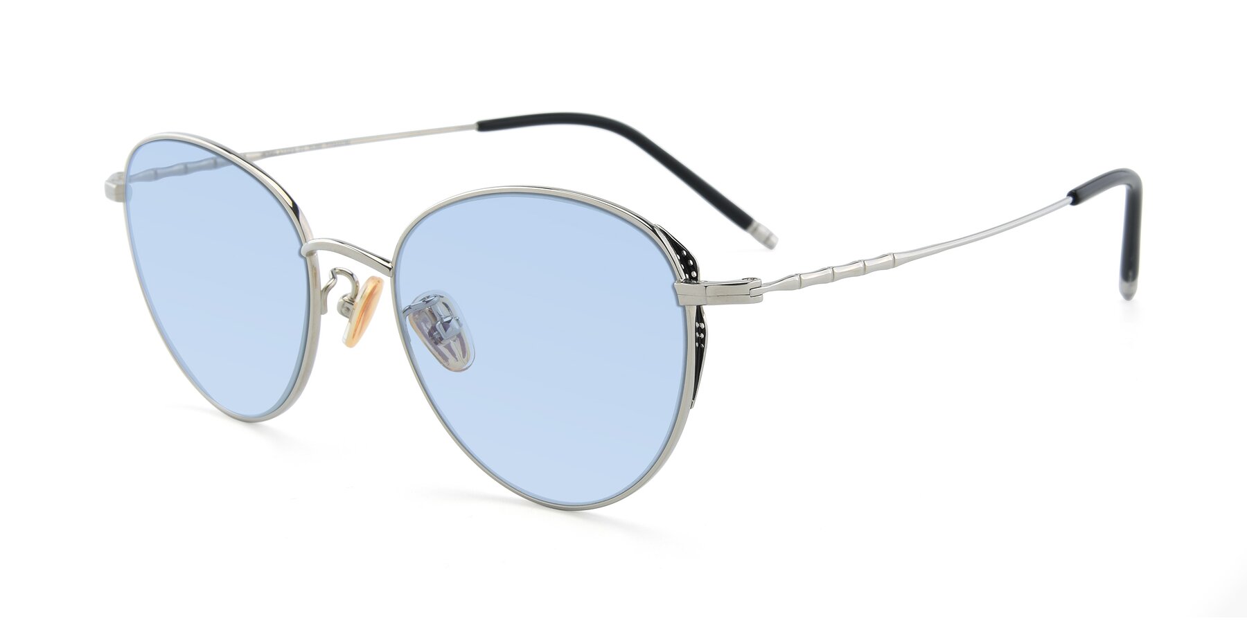 Angle of 90056 in Silver with Light Blue Tinted Lenses