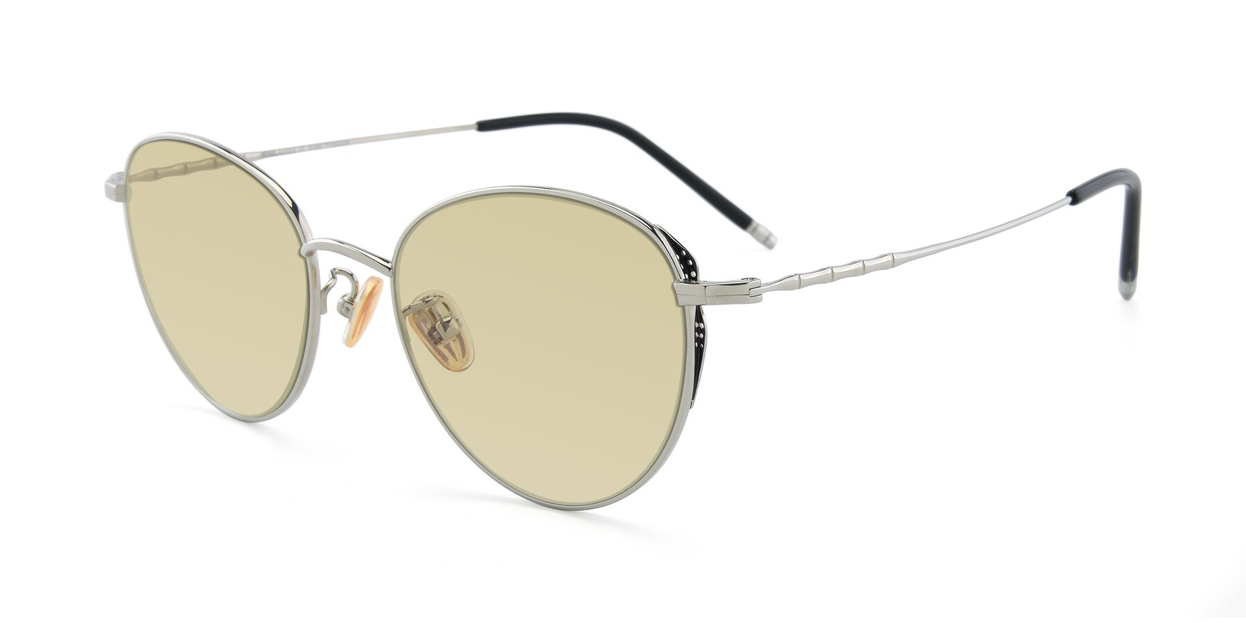 Angle of 90056 in Silver with Light Champagne Tinted Lenses