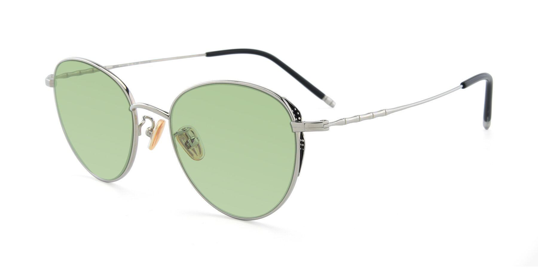Angle of 90056 in Silver with Medium Green Tinted Lenses