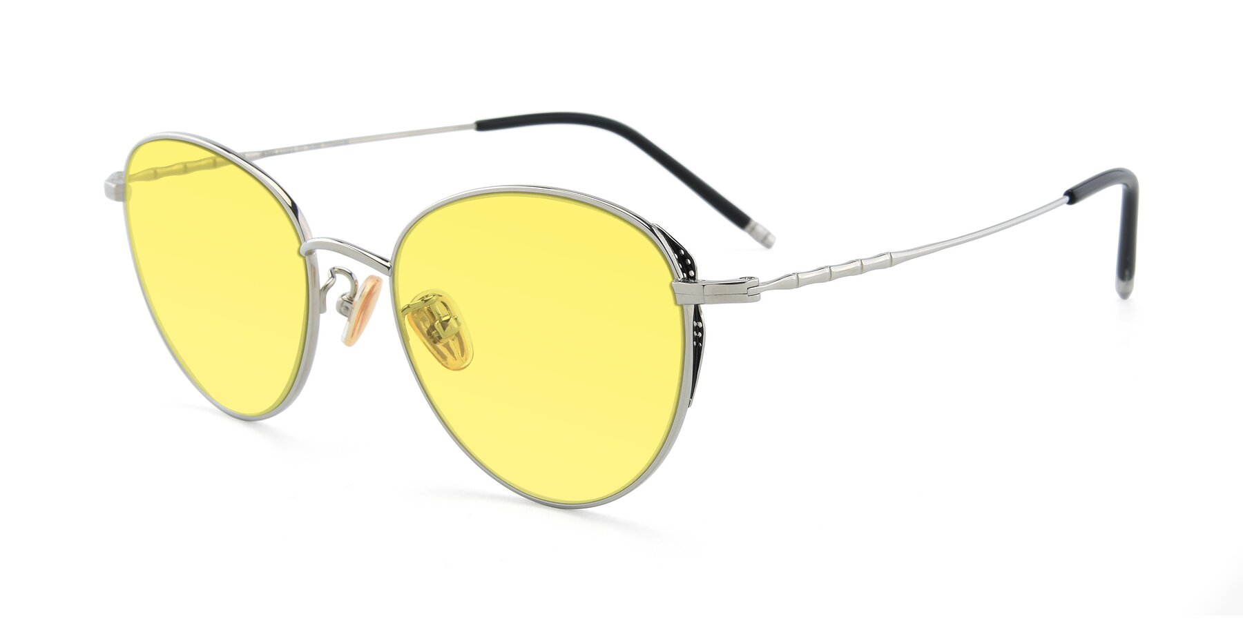 Angle of 90056 in Silver with Medium Yellow Tinted Lenses