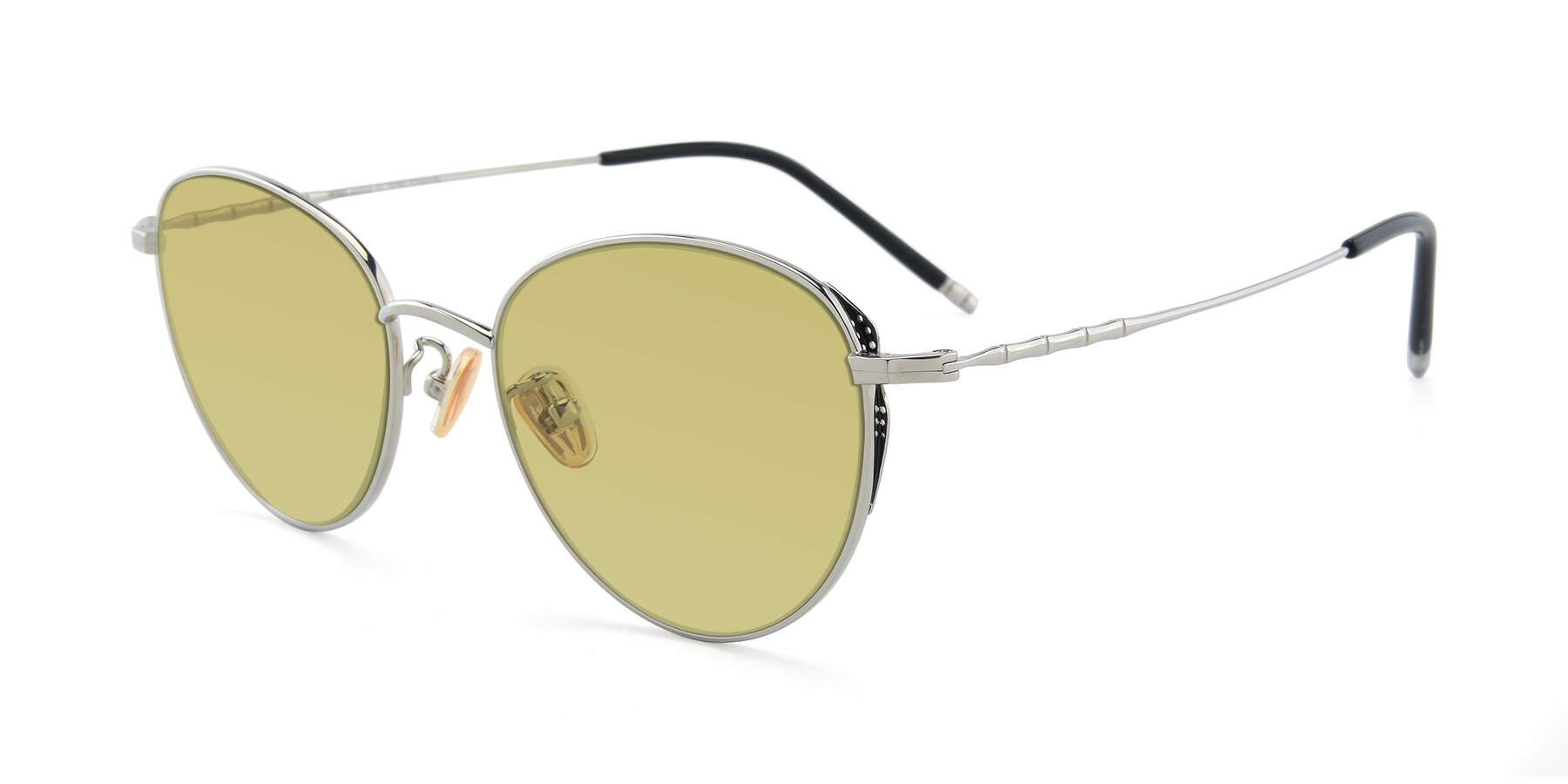 Angle of 90056 in Silver with Medium Champagne Tinted Lenses