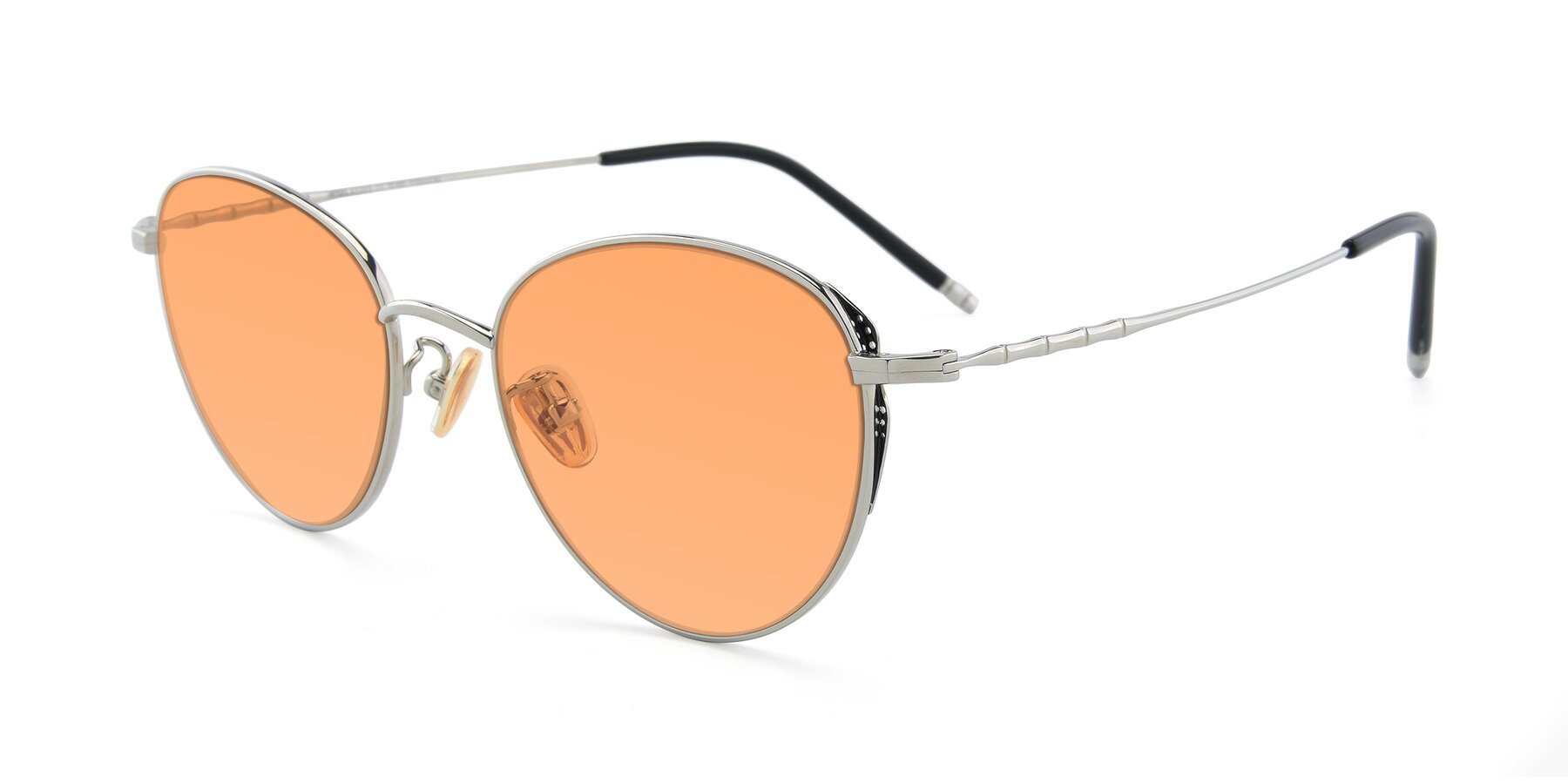 Angle of 90056 in Silver with Medium Orange Tinted Lenses