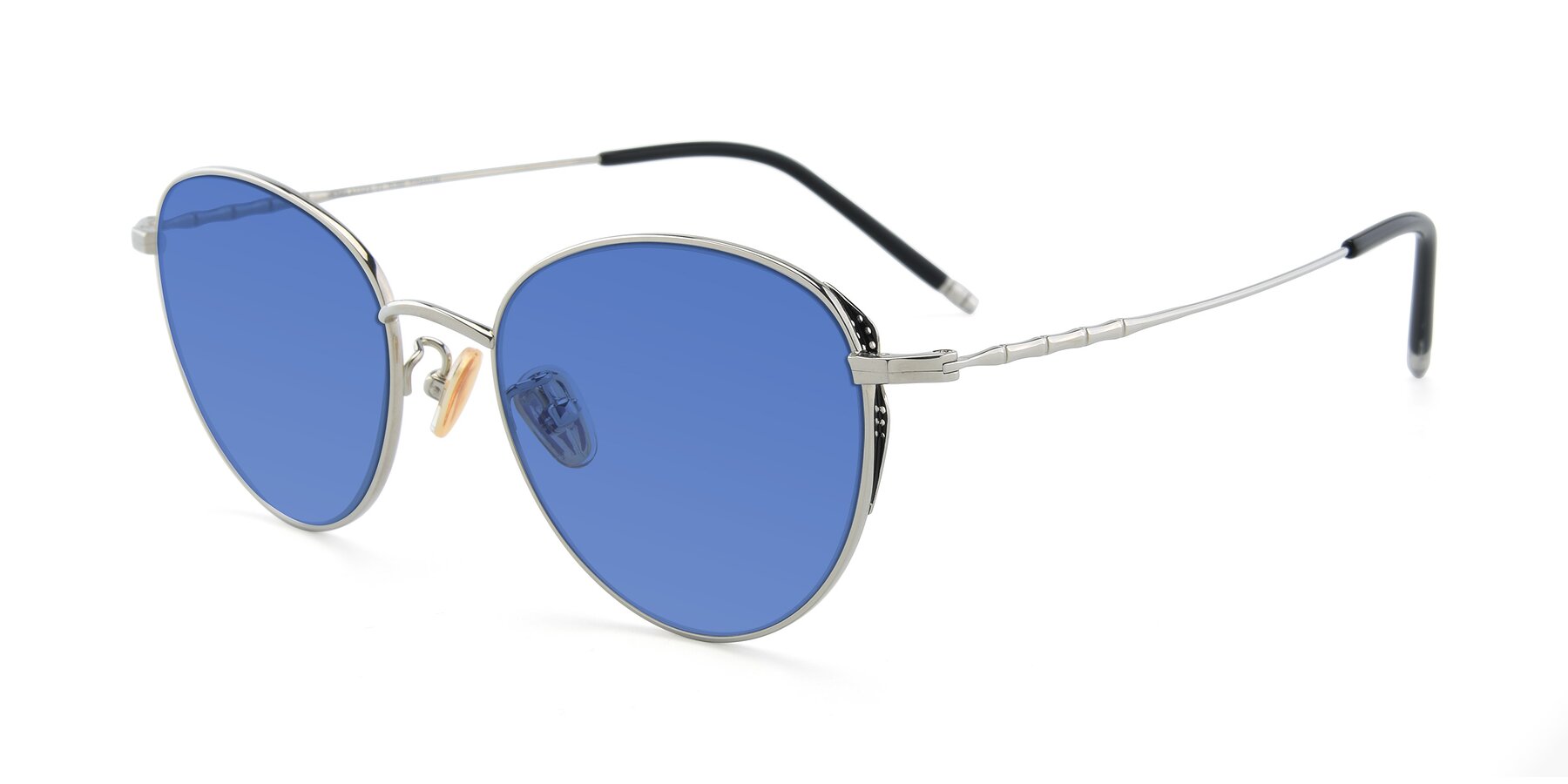 Angle of 90056 in Silver with Blue Tinted Lenses