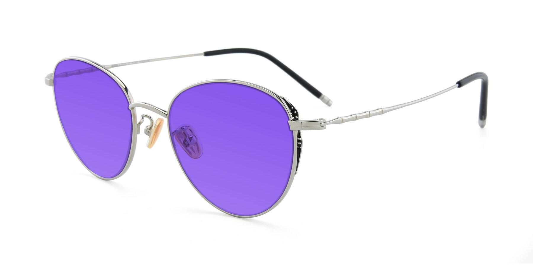 Angle of 90056 in Silver with Purple Tinted Lenses
