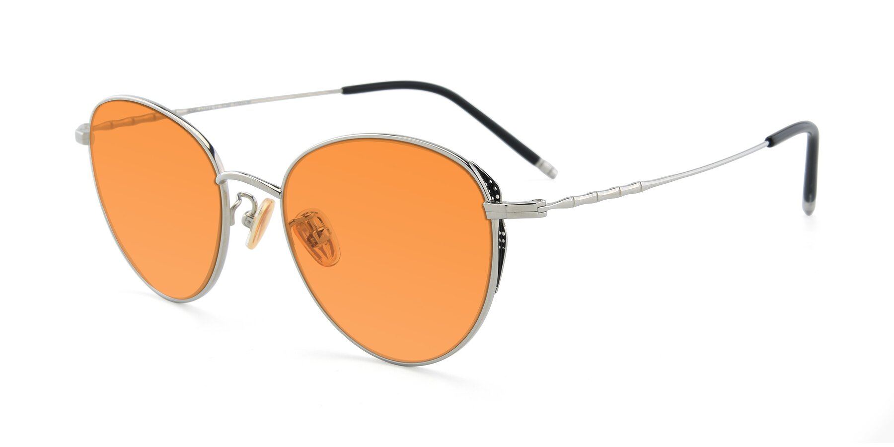 Angle of 90056 in Silver with Orange Tinted Lenses