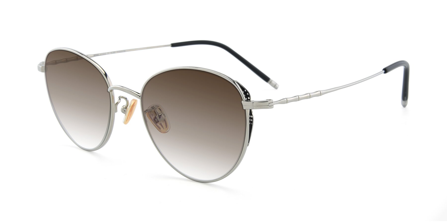 Angle of 90056 in Silver with Brown Gradient Lenses