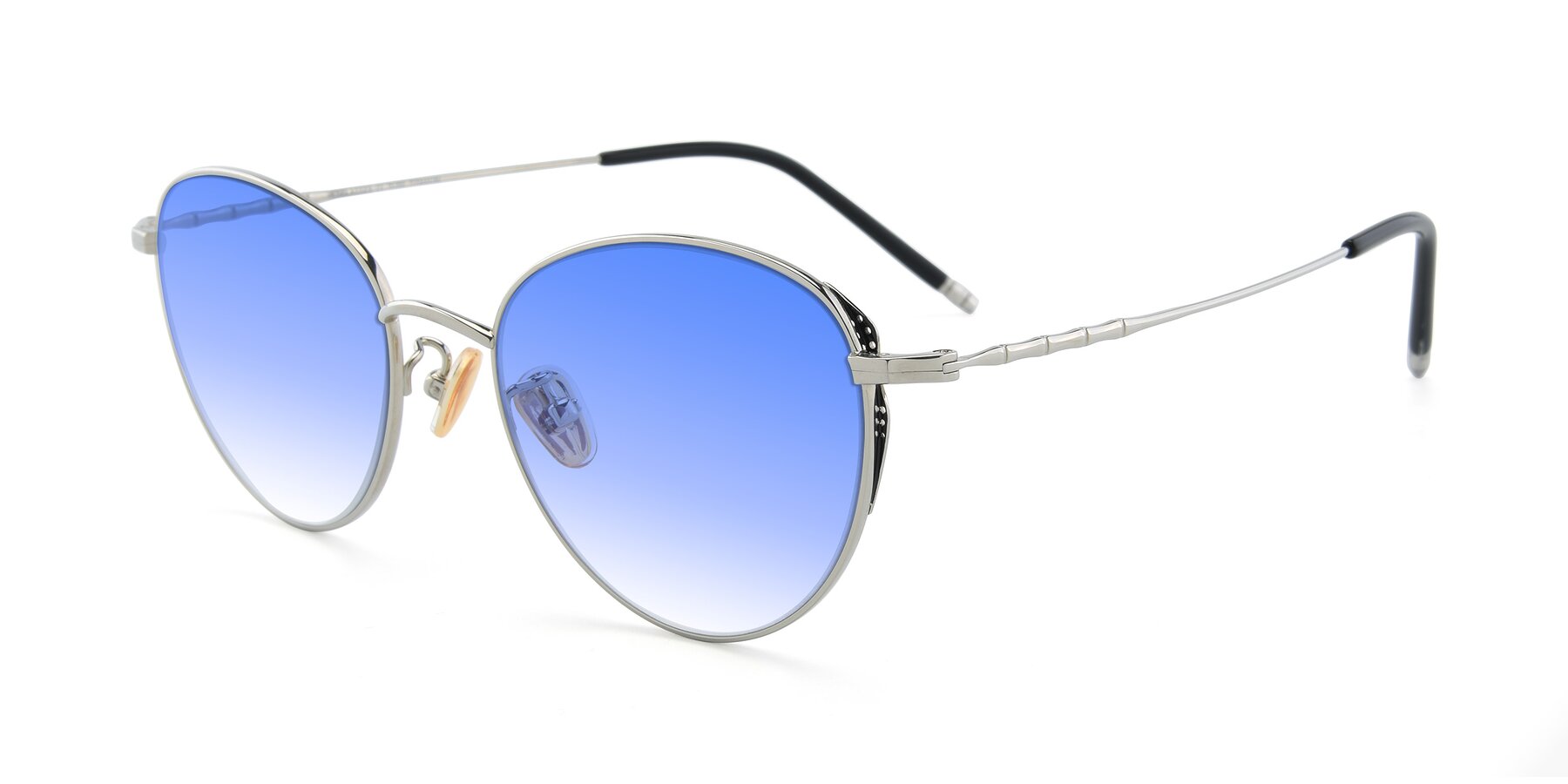Angle of 90056 in Silver with Blue Gradient Lenses