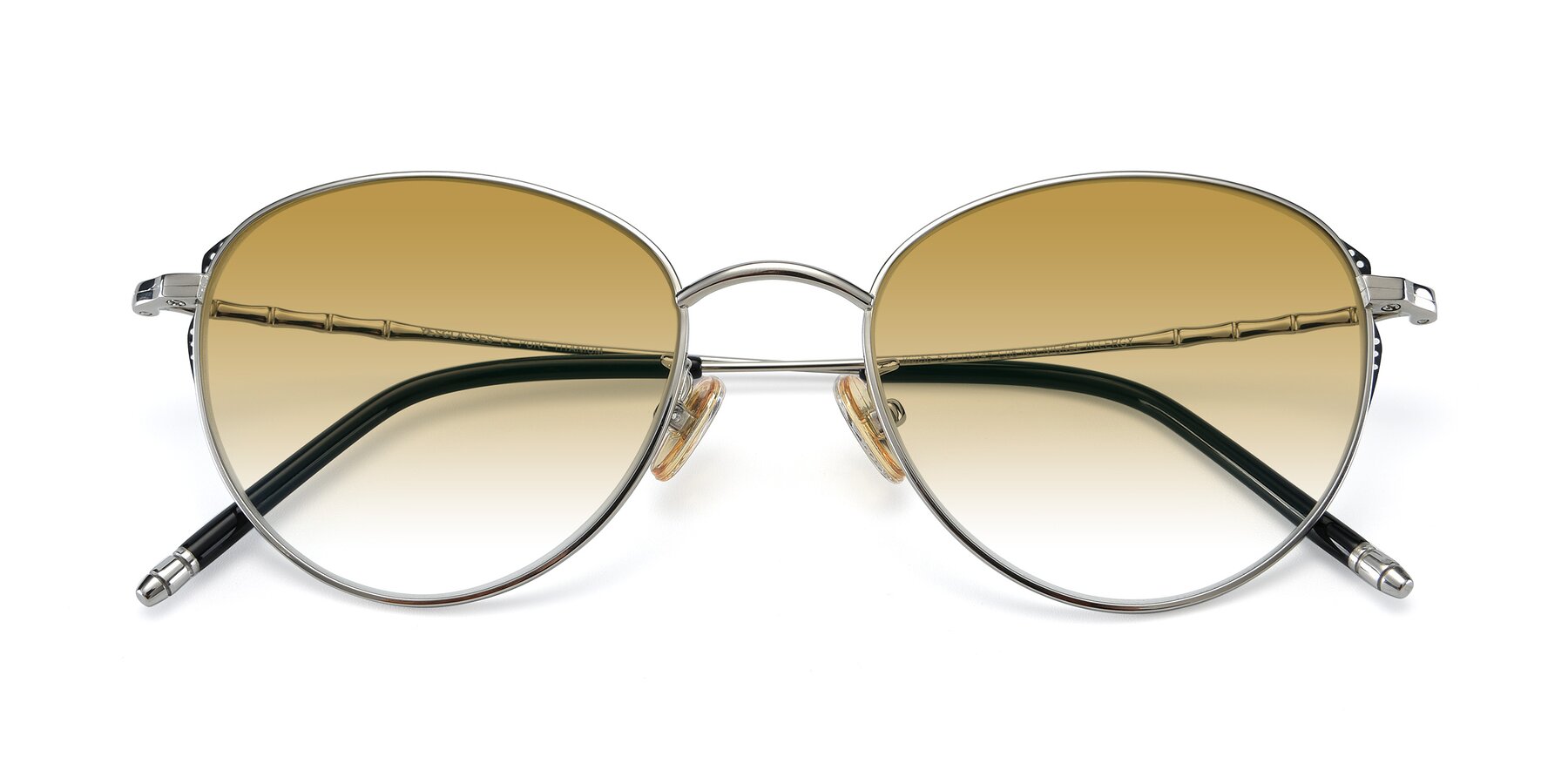 Folded Front of 90056 in Silver with Champagne Gradient Lenses