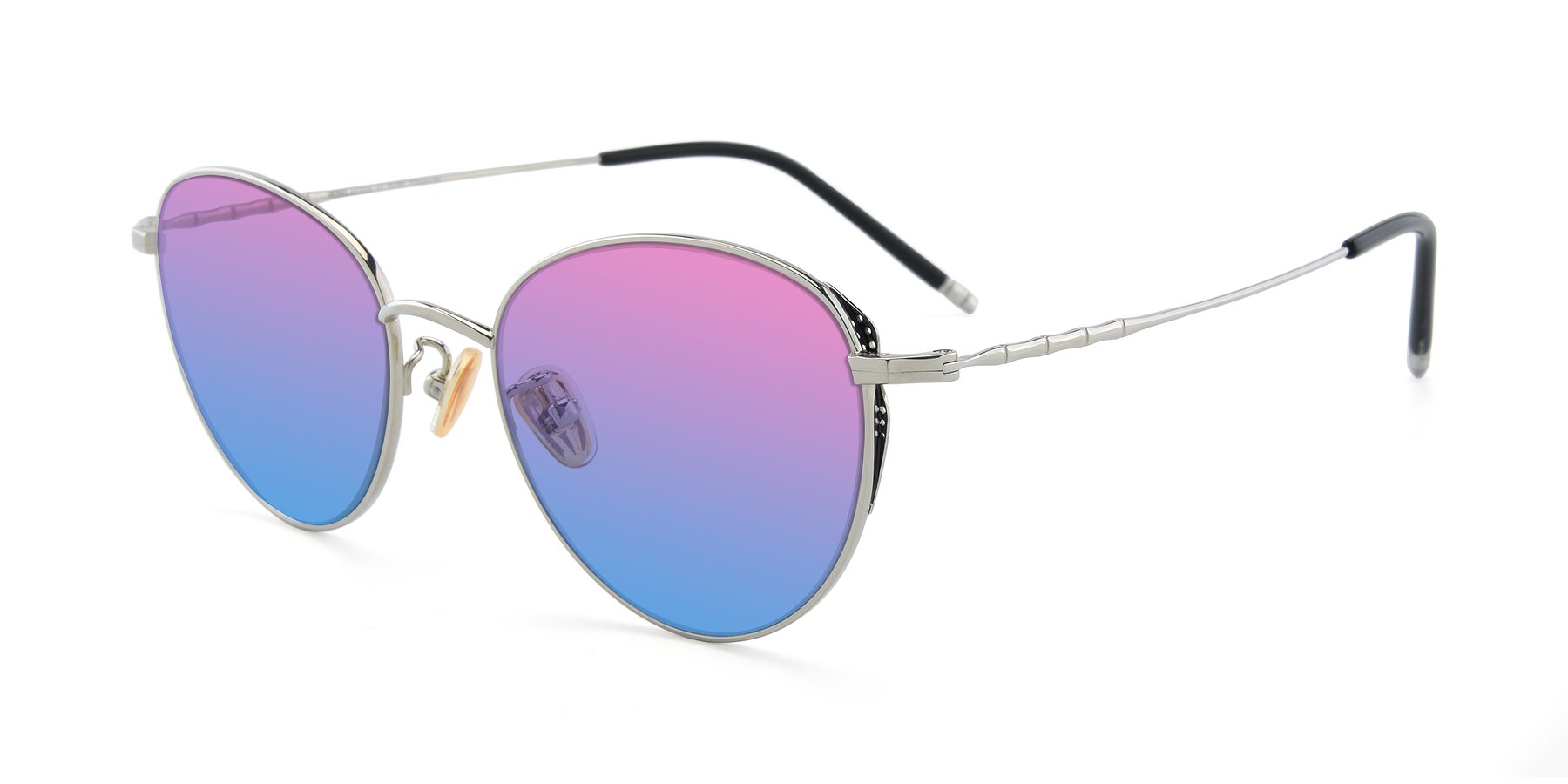 Angle of 90056 in Silver with Pink / Blue Gradient Lenses