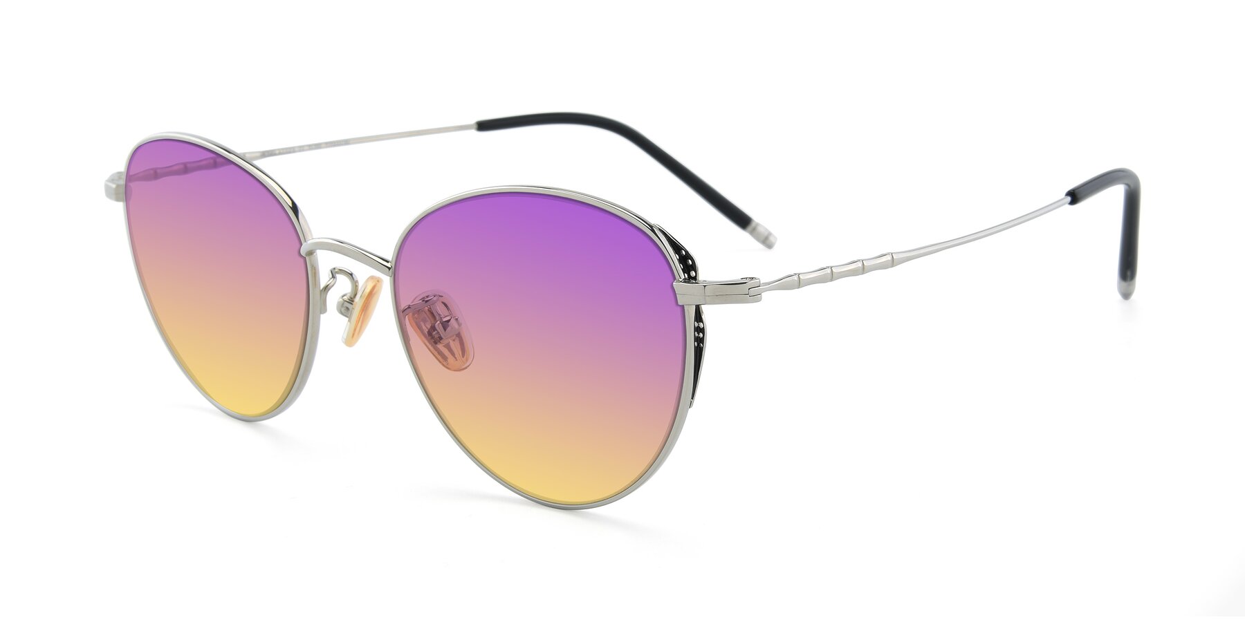 Angle of 90056 in Silver with Purple / Yellow Gradient Lenses