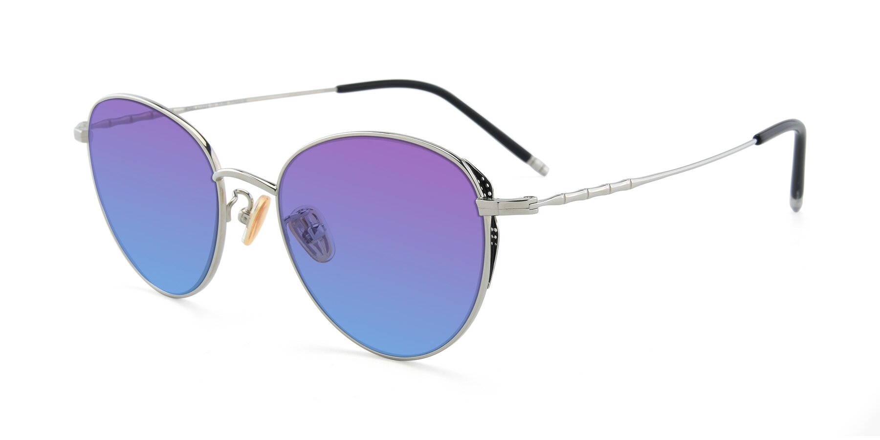 Angle of 90056 in Silver with Purple / Blue Gradient Lenses