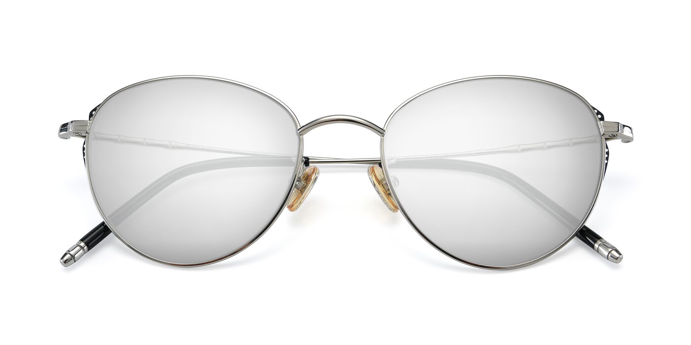 90056 - Silver Flash Mirrored Sunglasses