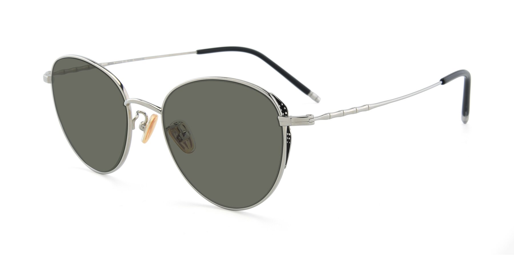 Angle of 90056 in Silver with Gray Polarized Lenses