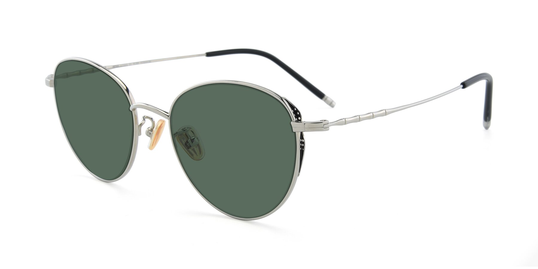 Angle of 90056 in Silver with Green Polarized Lenses