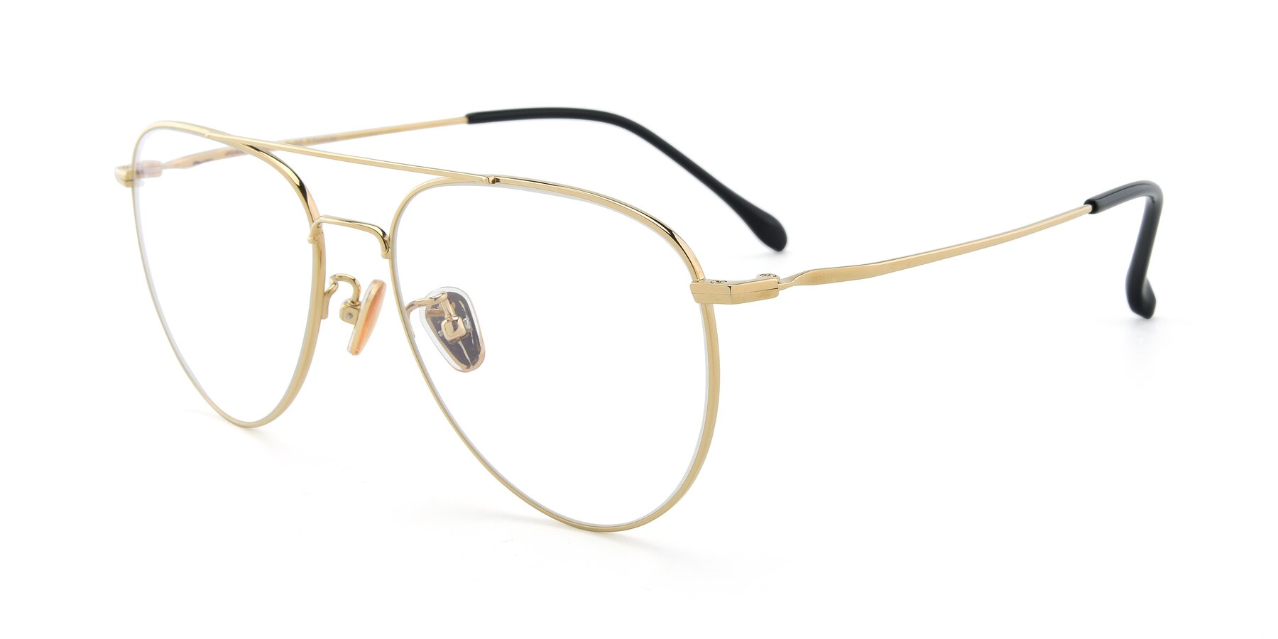 Angle of 80060 in Gold with Clear Eyeglass Lenses